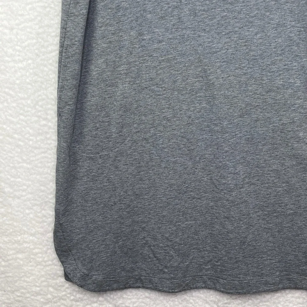 J. Jill Grey Sleeveless Shift Dress Women's L Crew Neck Pockets Pima Cotton